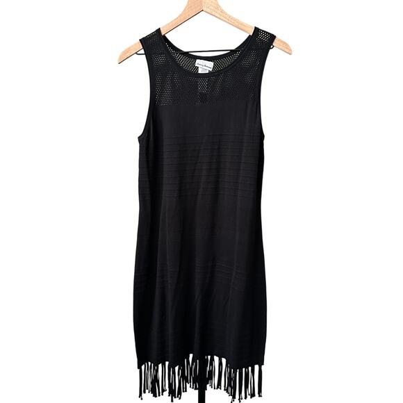 Tommy Bahama Dresses & Skirts - Tommy Bahama Hi Neck Lightweight Sweater Dress Coverup Medium Black NWT